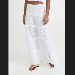 Playa Lucila Smocked White Skirt